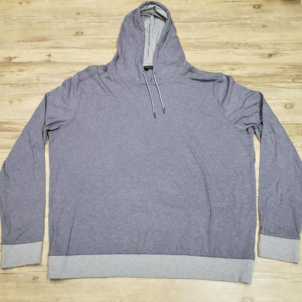 Robert Barakett Hoodie Mens 2XL Blue Lightweight Cotton Jersey Pullover
